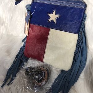 Montana West Cowhide purse.